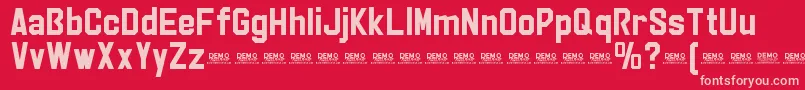 StrikerEurekaPersonalUse Font – Pink Fonts on Red Background