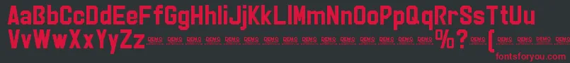 StrikerEurekaPersonalUse Font – Red Fonts on Black Background