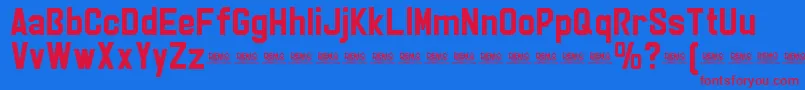 Fonte StrikerEurekaPersonalUse – fontes vermelhas em um fundo azul