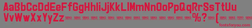StrikerEurekaPersonalUse Font – Red Fonts on Gray Background