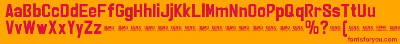 StrikerEurekaPersonalUse Font – Red Fonts on Orange Background