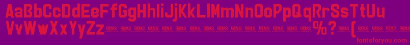 StrikerEurekaPersonalUse Font – Red Fonts on Purple Background