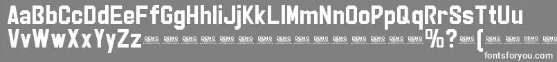 StrikerEurekaPersonalUse Font – White Fonts on Gray Background