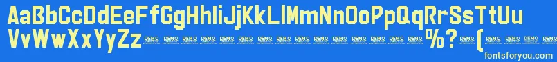 StrikerEurekaPersonalUse Font – Yellow Fonts on Blue Background