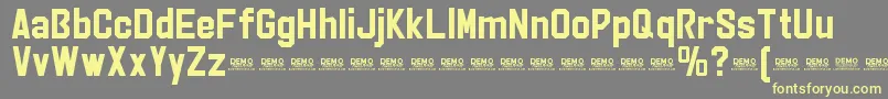 StrikerEurekaPersonalUse Font – Yellow Fonts on Gray Background