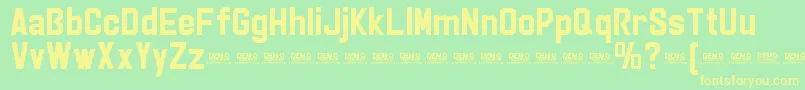 StrikerEurekaPersonalUse Font – Yellow Fonts on Green Background