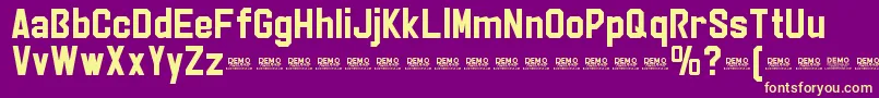 StrikerEurekaPersonalUse Font – Yellow Fonts on Purple Background