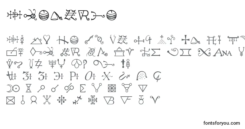 Шрифт Alchemyc – алфавит, цифры, специальные символы
