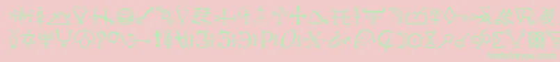 Alchemyc Font – Green Fonts on Pink Background