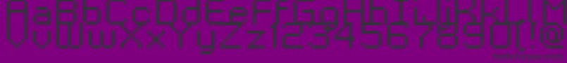 Kyrou9RegularXtnd-Schriftart – Schwarze Schriften auf violettem Hintergrund