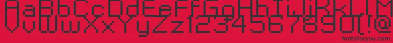 Kyrou9RegularXtnd Font – Black Fonts on Red Background