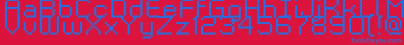 Kyrou9RegularXtnd Font – Blue Fonts on Red Background