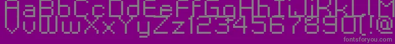 Kyrou9RegularXtndフォントについての詳細 フォントKyrou9RegularXtnd – 紫の背景に灰色の文字