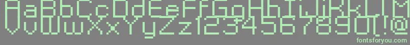 Kyrou9RegularXtnd-fontti – vihreät fontit harmaalla taustalla