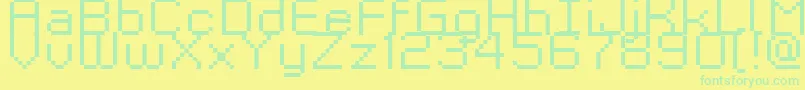 fuente Kyrou9RegularXtnd – Fuentes Verdes Sobre Fondo Amarillo