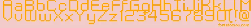 Kyrou9RegularXtnd Font – Orange Fonts on Pink Background