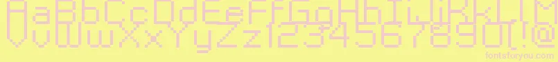 Шрифт Kyrou9RegularXtnd – розовые шрифты на жёлтом фоне