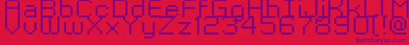 Kyrou9RegularXtnd-Schriftart – Violette Schriften auf rotem Hintergrund