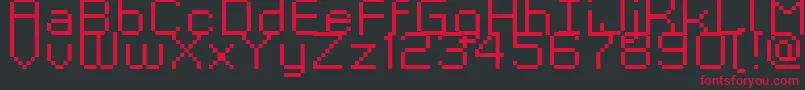 Kyrou9RegularXtnd Font – Red Fonts on Black Background