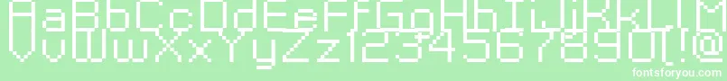 Czcionka Kyrou9RegularXtnd – białe czcionki na zielonym tle