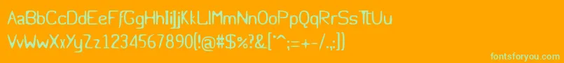 Micursif Font – Green Fonts on Orange Background