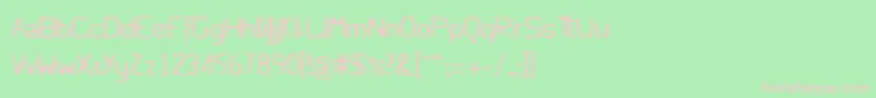 Micursif Font – Pink Fonts on Green Background