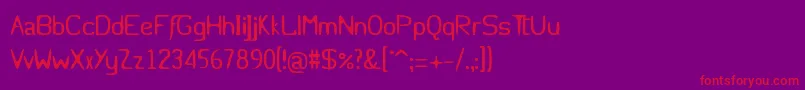 Micursif Font – Red Fonts on Purple Background
