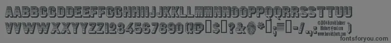フォントJimDandy – 黒い文字の灰色の背景