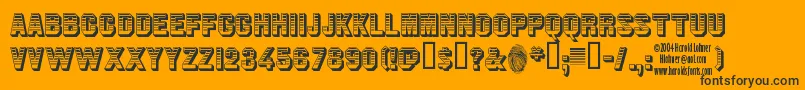 JimDandy Font – Black Fonts on Orange Background