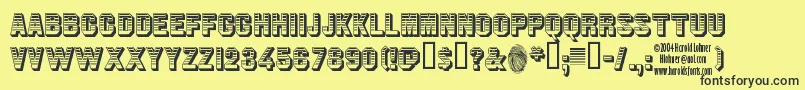 JimDandy Font – Black Fonts on Yellow Background