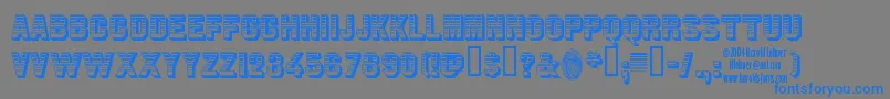 JimDandy Font – Blue Fonts on Gray Background