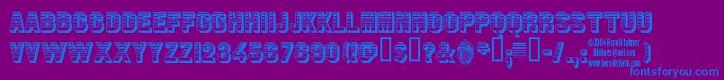 JimDandy-fontti – siniset fontit violetilla taustalla