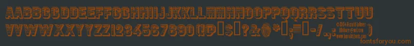 JimDandy-fontti – ruskeat fontit mustalla taustalla