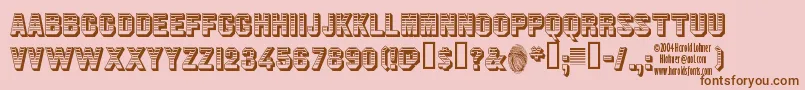 JimDandy Font – Brown Fonts on Pink Background