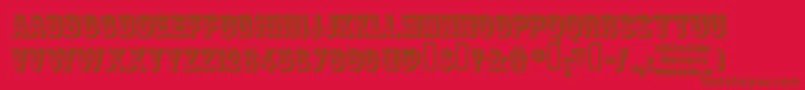 フォントJimDandy – 赤い背景に茶色の文字
