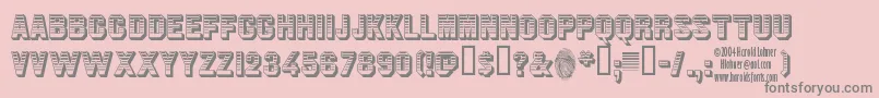 フォントJimDandy – ピンクの背景に灰色の文字