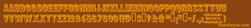 Шрифт JimDandy – оранжевые шрифты на коричневом фоне