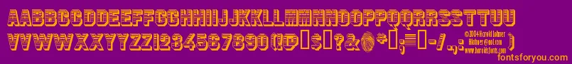 JimDandy Font – Orange Fonts on Purple Background