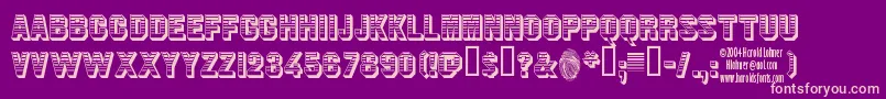 JimDandy Font – Pink Fonts on Purple Background