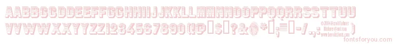 フォントJimDandy – 白い背景にピンクのフォント