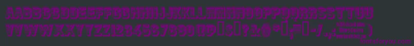 Шрифт JimDandy – фиолетовые шрифты на чёрном фоне