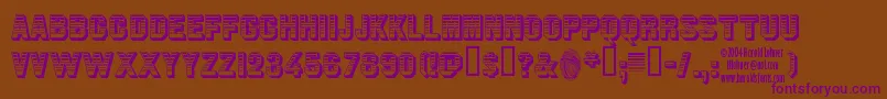 Шрифт JimDandy – фиолетовые шрифты на коричневом фоне