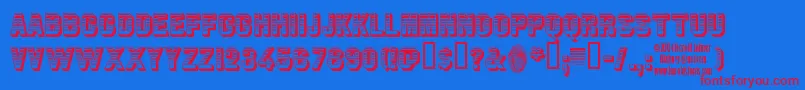Шрифт JimDandy – красные шрифты на синем фоне