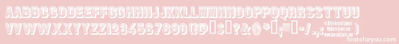 Шрифт JimDandy – белые шрифты на розовом фоне