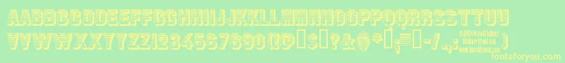 JimDandy Font – Yellow Fonts on Green Background
