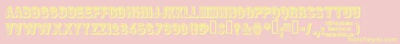 Шрифт JimDandy – жёлтые шрифты на розовом фоне