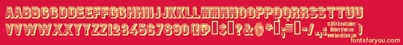 JimDandy Font – Yellow Fonts on Red Background