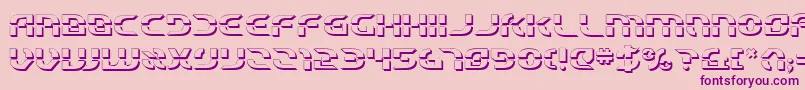 StarfighterBeta3D Font – Purple Fonts on Pink Background