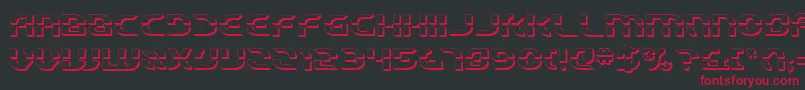 StarfighterBeta3D Font – Red Fonts on Black Background