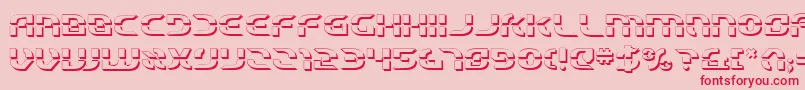 StarfighterBeta3D Font – Red Fonts on Pink Background